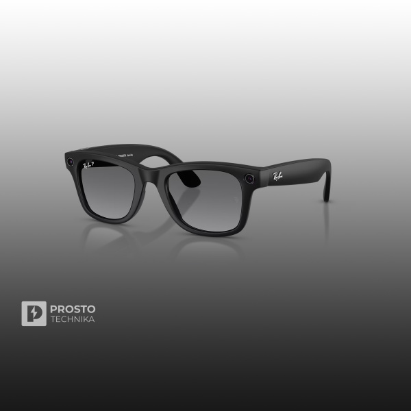 Ray-Ban Wayfarer (Gen 2) Матовый Чёрный с Прозрачно-Серыми Линзами